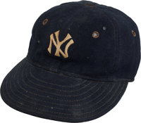 1930's Lou Gehrig Game-Worn New York Yankees Cap
