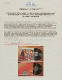 Music Memorabilia:Recordings, Beatles Ultra Rare Album Cover Sgt. Pepper's Lonely Hearts ClubBand (Capitol SMAS 2653, 1967). ... (Total: 3 Items)
