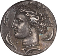 Ancients:Greek, Ancients: SICILY. Syracuse. Time of Dionysius I (405-367 BC). ARdecadrachm (33mm, 43.30 gm, 6h).&nbsp;...