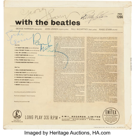 Music Memorabilia:Autographs and Signed Items, Beatles Signed With The Beatles LP Sleeve, (Parlophone PMC1206, 1963).... Image #1