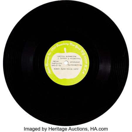 Music Memorabilia:Recordings, Black Dyke Mills Band -Yellow Submarine 10" One-sided Apple Acetate(1969).... Image #1