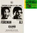 1974 Muhammad Ali vs. George Foreman 'Rumble in the Jungle' Program & Ticket Stub